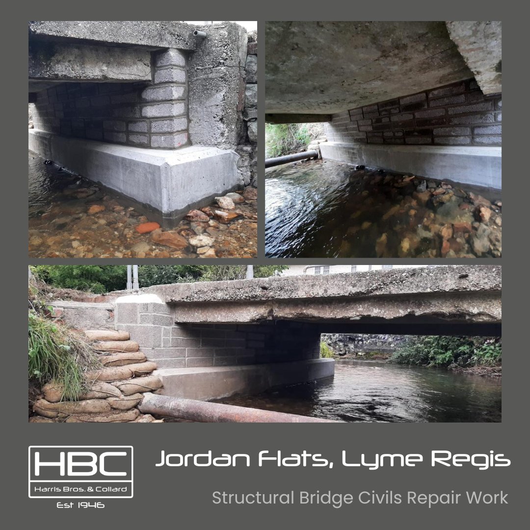 Structural repair works completed on vehicle bridge at Jordan Flats, Lyme Regis. 🏗️

Our Minor Works team recently managed the repairs for developers @MagnaHousing . 

#MinorWorks #Construction #BridgeConstruction #SouthWest #CivilEngineering #Bridge