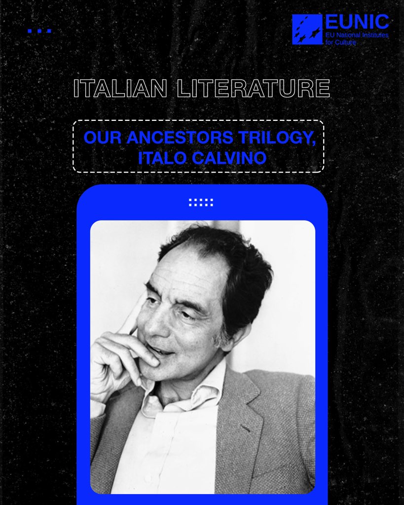eunic_newdelhi's tweet photo. Let’s take a look at #Italianwriter 🇮🇹: #ItaloCalvino
His best known works include the Our Ancestors trilogy (1952–1959), the Cosmicomics collection of short stories (1965), and the novels Invisible Cities (1972) and If on a winter's night a traveler (1979). https://t.co/1QU5IWxcPD