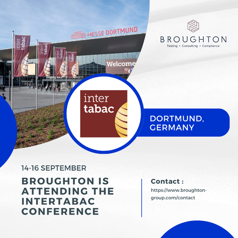 BroughtonLabs's tweet photo. Our Senior Business Development Manager, Phil Saunders, will be at InterTabac from 14-16 September. 

Arrange a meeting with Phil at the event here:

https://t.co/qq5qOpryId

#intertabac #nicotineindustry https://t.co/BvZbZ98UyI