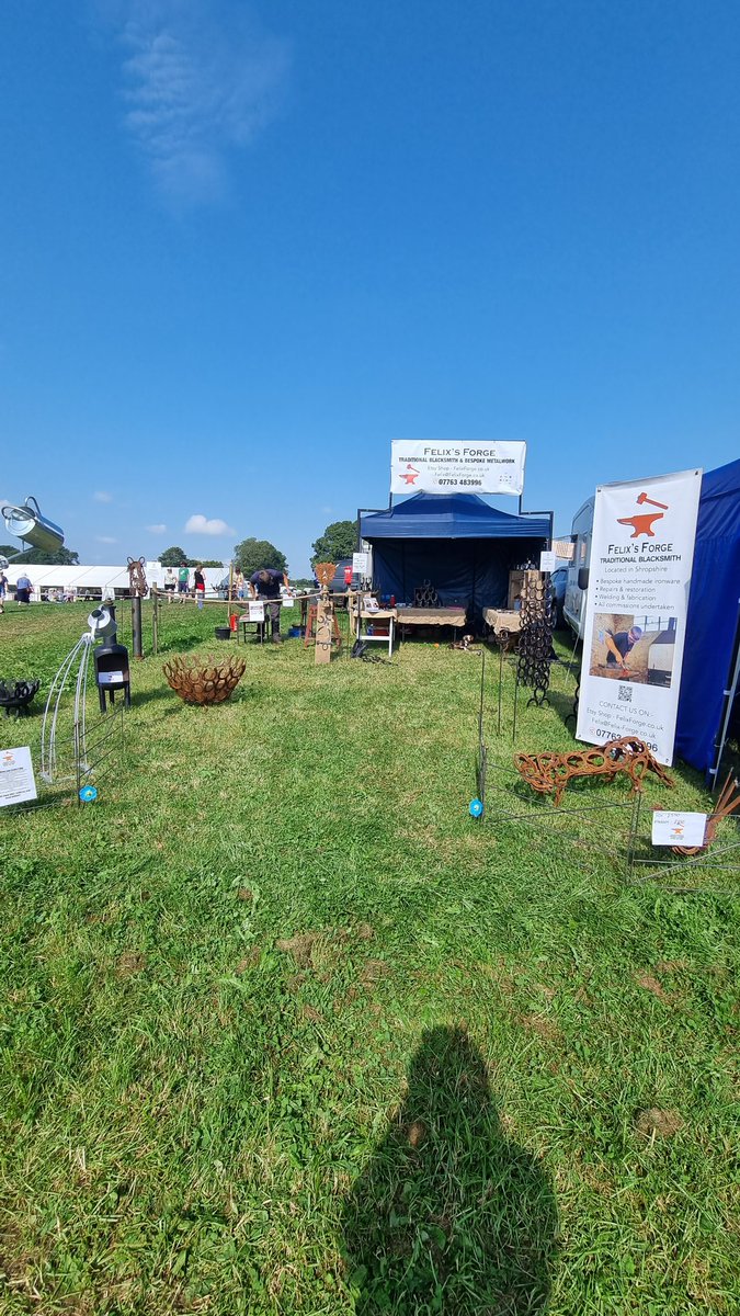 forge_felix's tweet photo. So I was invited to do my first demonstration at Kington Show just outside of Leominster. 
We had a fantastic weekend!  
Thanks all. https://t.co/pKShsAt991