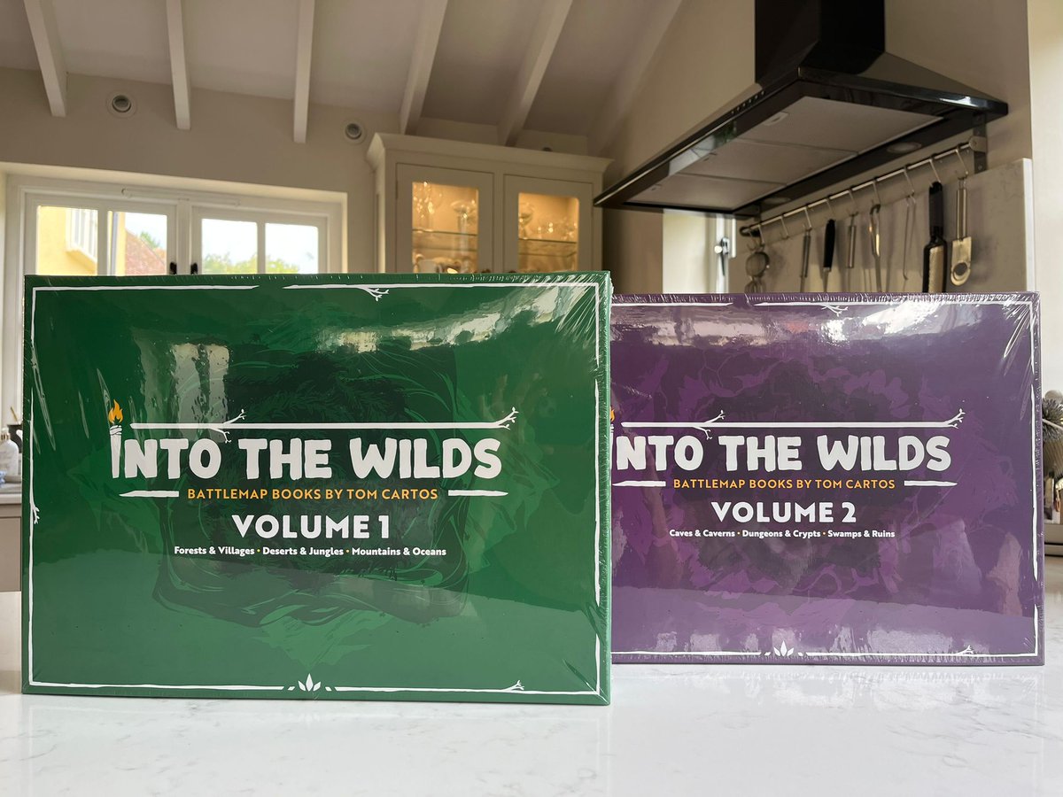 CartosTom's tweet photo. INTO THE WILDS BATTLEMAP BOOKS ARE ARRIVING!
Thanks so much to everyone who backed the Kickstarter & to all of our manufacturing and fulfilment partners for helping us deliver AHEAD OF SCHEDULE!!!
If you've received yours, please send me pictures of them in use!
#intothewilds https://t.co/p0K9FvbT7w