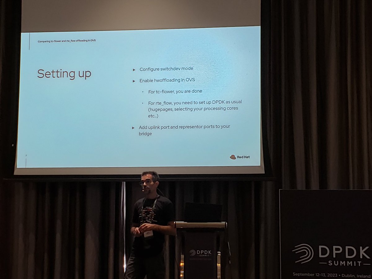 Our DPDK maintainer David Marchand is taking the stage at #DPDKSummit to talk about flow API integration in OvS.