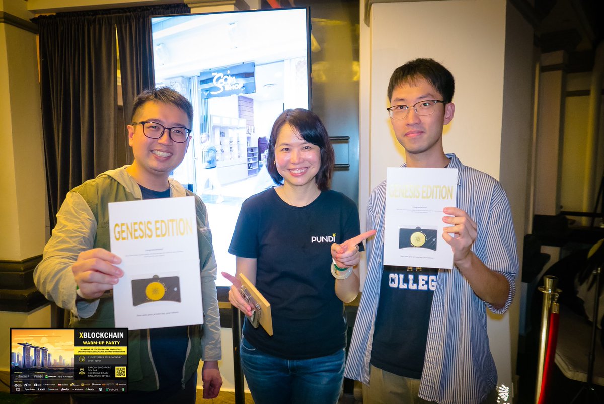 peko0413's tweet photo. ๐ Big thanks to everyone who made last night's #XBlockchain party at Sky Bar a roaring success! ๐ It was a full house (160+ ppl) and an unforgettable evening. Your presence made it truly special. Let's keep the #blockchain magic going! ๐ซ
#PUNDIX https://t.co/1lMFVTfE0b
