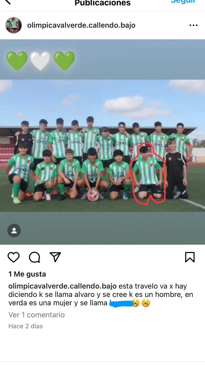 Hay una panda de niñatos que se han dedicado a fomentar transfobia sobre un niño de mi pueblo, no lo conozco pero me duele como si fuera yo mismo, esto no va a quedar así