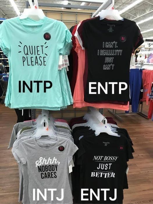 mbti_life's tweet photo. I am a #intp but i think i'd rather wear the #INTJ and #Entj ones.

Free AI video and image generator: https://t.co/zM9qow16aA

#MBTI #MBTI診断 #16Personalities #Memes #memesdaily
#ISTJ #ISFJ #infj #INFp #ESTJ #ESFJ #ENFJ #ENFP #ISTP #ISFP #ESTP #ESFP #ENTP https://t.co/ymEo0GXR7z