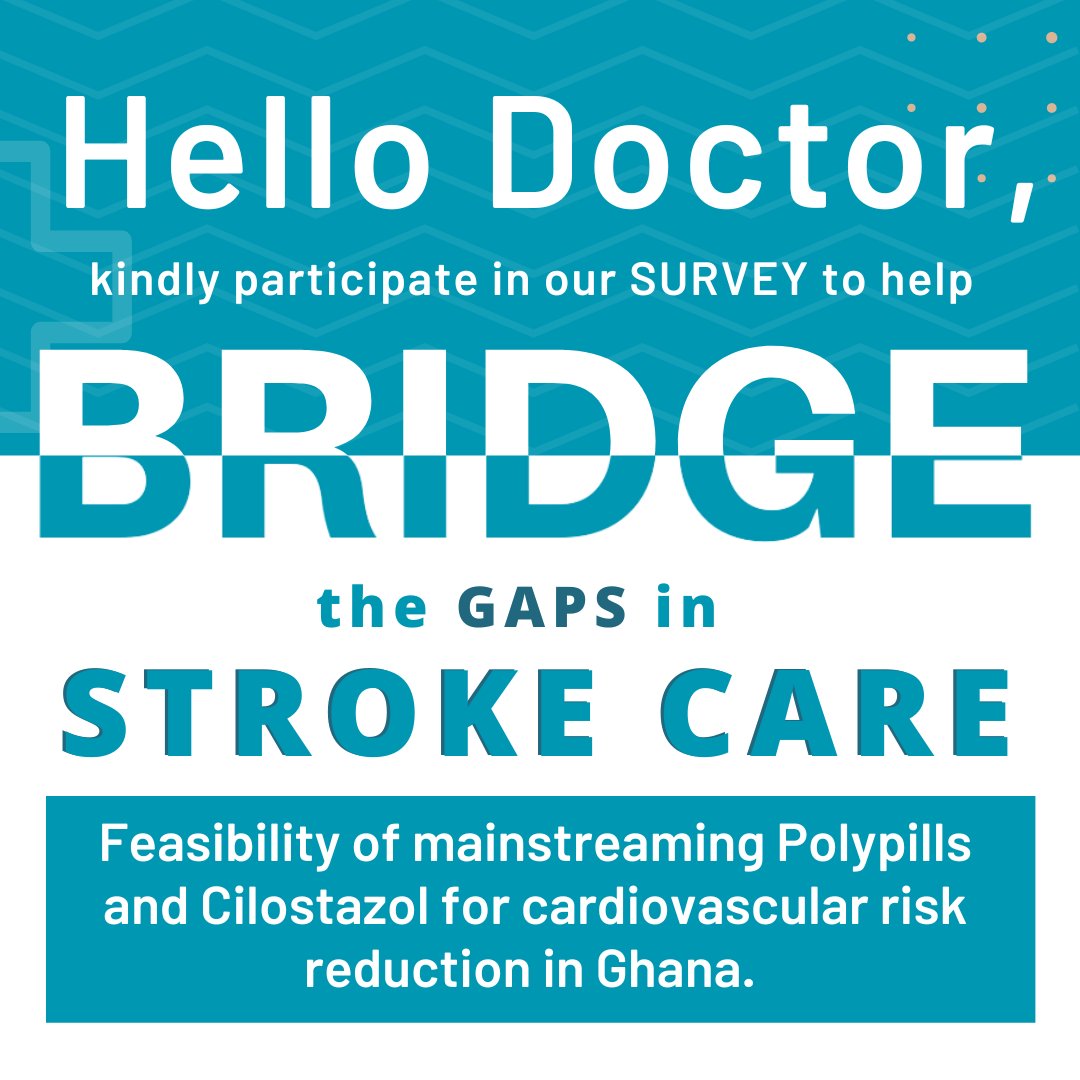 ghidkccr_gh's tweet photo. Patients with #stroke are often given multiple medications to manage their risk factors: #hypertension, #DM, and high #cholesterol, etc.
Is it feasible to mainstream #Polypills and #Cilostazol for cardiovascular risk reduction in Ghana?
Help us find out:https://t.co/kDCQZlWHSP https://t.co/tb47Nj0y2q