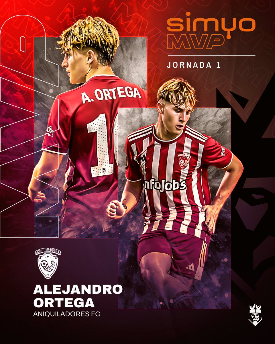KingsLeague's tweet photo. 👑 El #simyoMVP de la Jornada 1 es @_AOrtega10
✨ ¡Felicidades, genio!
#KingsCup https://t.co/c0L6ejwOyL