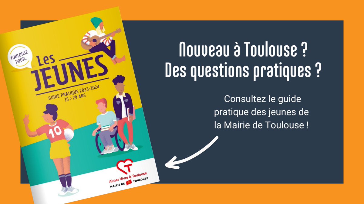 📖La Mairie de <a href="/Toulouse/">Toulouse - Mairie et Métropole 🎄</a>  publie un guide pratique à destination des jeunes et des étudiants

💥Logement, emploi, sports, culture, associations... Toutes les  informations dont vous pourriez avoir besoin, sont répertoriées dans ce guide

👉vu.fr/LQJD