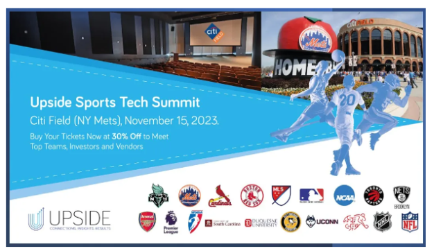Come and join us at the Upside #SportsTech Summit on November 15 @Mets' Citi Field 🏟 The event will include keynotes and panels on topics like load management and applying data to performance practises 🤔 Early bird tickets end this Friday 📆👉 sportstechconference.co