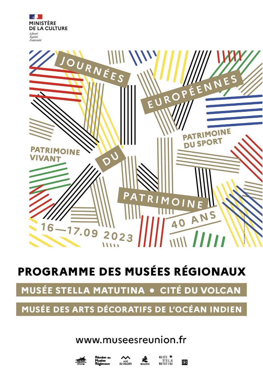 MuseesRegionaux's tweet photo. Pour les #JournéesDuPatrimoine la Cité du Volcan, le Musée Stella Matutina et le Musée des Arts Décoratifs de l’Océan Indien (MADOI) vous ouvrent leurs portes en grand ! Visites et animations gratuites. Programme : https://t.co/CPPv2HtxSp
#MuséesRégionauxDeLaRéunion
#Jep2023 https://t.co/5JeobriX0B