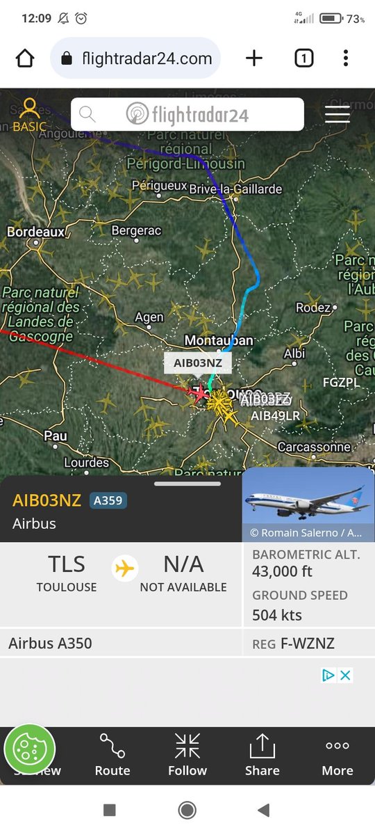 AeroQuentin's tweet photo. @flightradar24 Problem aircraft aib https://t.co/El35389aGS