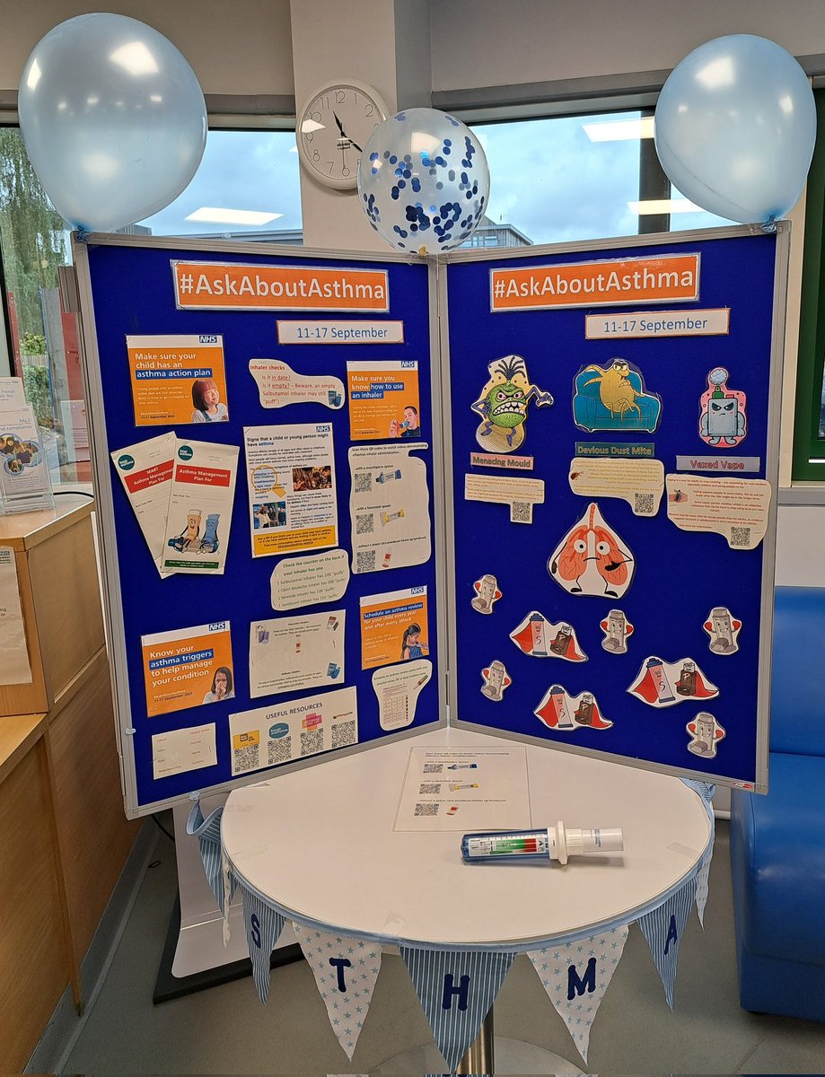 Meet <a href="/HCTNHS/">Hertfordshire Community NHS Trust</a>'s lovely CYP Asthma team at Peace Children's Centre or CED <a href="/WestHertsNHS/">West Herts Teaching Hospitals NHS Trust</a> WGH to #AskAboutAsthma and the 4 simple measures to help control Asthma. Let's Widen Our Views about Asthma!