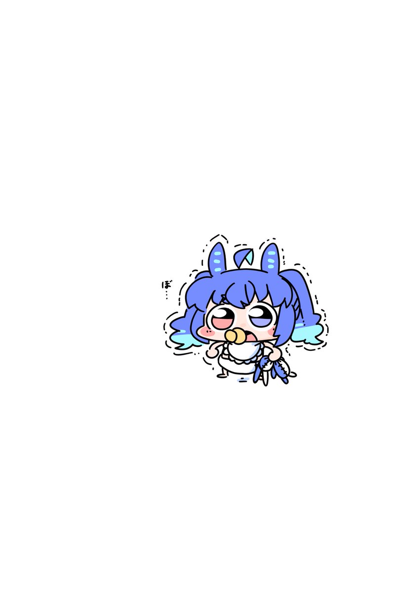 サクラバクシンオー(ウマ娘) 「ばぶばぶ(๑・̑◡・̑๑) #みんなでデフォルメ絵をあげて幸せな気分になろう 」|ブラニンのイラスト