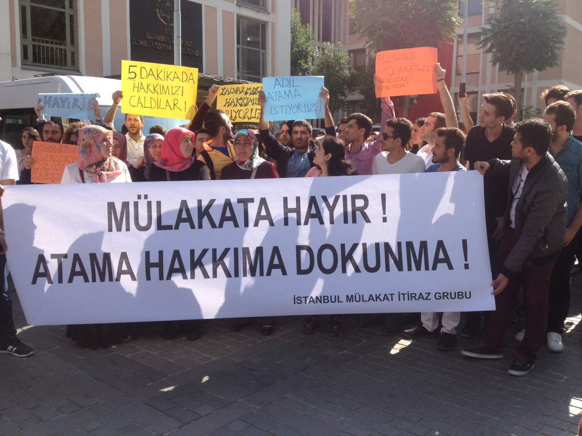 Biri var, 

Öğretmenlerin sabrını siniyor...

#mülakatahayır