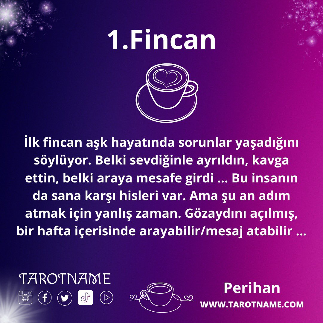 tarotname_com's tweet photo. ☕️İyice odaklan ve Yorumcumuz Perihanın
belirledigi üç kahve Fincanından birini seç.Bakalım seni neler
bekliyor.☕️⬇️

👍100 En lyi Online Fal Deneyimi
👉Uygulamamizi playstore üzerinden indirmeyi unutmayın:⬇️
🟪TAROTNAME🟪
💻https://t.co/yO7TSF7A4M

#elfali https://t.co/BdMImoJRxL