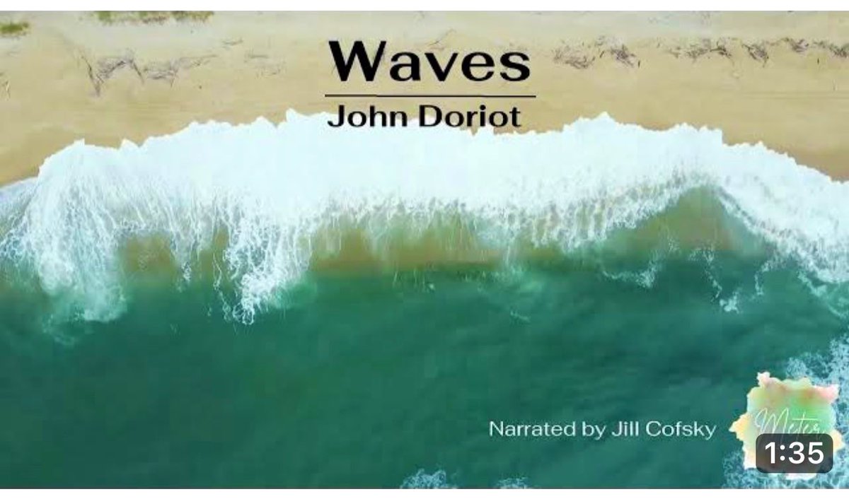 Now on YouTube: Take a listen to the poem Waves by John Doriot, narrated by Jill Cofsky. 💛youtu.be/04lezXNYryA?si… via <a href="/YouTube/">YouTube</a> #Poetry #Narrator