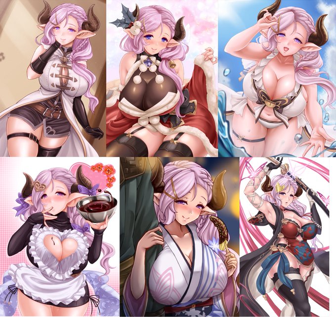 ナルメアお姉さんの衣装が増えるたびにラルナお母さん描いていくからな 