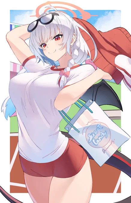 体操服ハルナお絵描き!#ブルアカ 