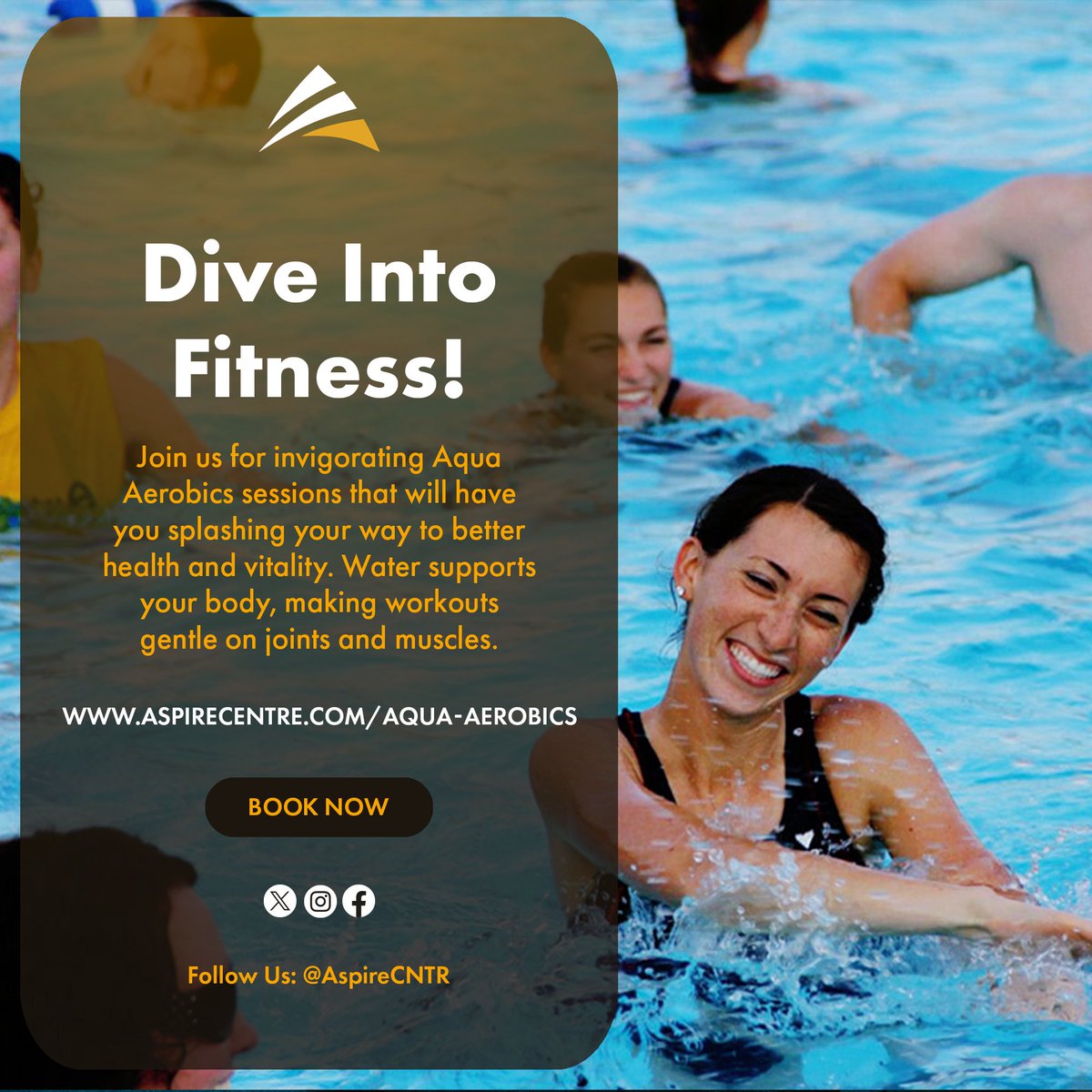 Dive in and reap the benefits of aqua aerobics – because workouts should be fun too! 🌊💪
aspirecentre.com/aqua-aerobics
#AquaAerobics #FitnessFun #Southfields #AspireCentre