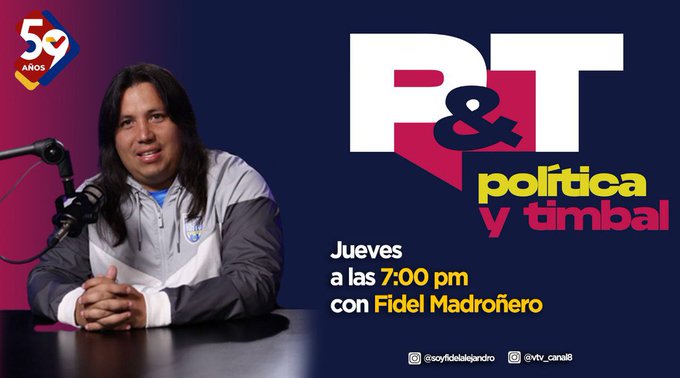 #ProgramasVTV📺| Política y Timbal es un espacio de opinión, conducido por Fidel Madroñero. En cada emisión te informarás sobre el acontecer político; nacional e internacional desde una perspectiva actual. 

¡Disfruta cada jueves a las 07:00 pm!

#MundoPluripolar