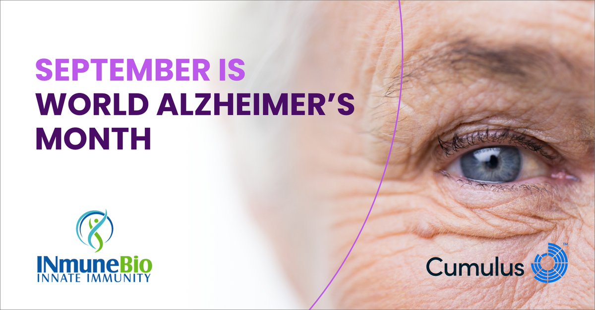 September is World #Alzheimers Month. We're honored to work with @INmuneBio on a Ph1 POC study of XPro1595, a protein biologic with a novel MOA targeting pathological inflammation using #digitalbiomarkers in a real-world setting, both in-clinic and at home