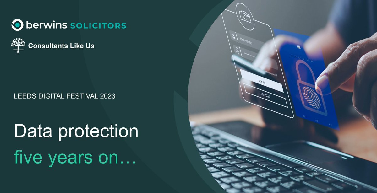 A week today, we'll be joined by Lee Scorey, Director at Consultants Like Us, to discuss Data Protection Five Years On. We'll bring you up to speed with recent changes and help you remain compliant. Sign up here: buff.ly/3r423JT #LDF2023 #LeedsDigitalFestival