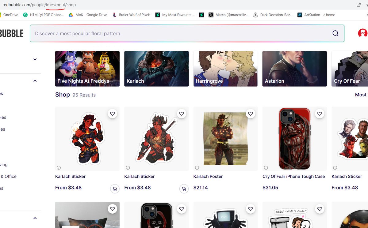 I can't believe this happened, but here we are. I've been informed that someone actually stole my art!

redbubble.com/people/lmeskho…

In fact, they stole from MANY other artists as well. I've already reported them to RedBubble.
#redbubble #stolenart #arttheft #artmoots