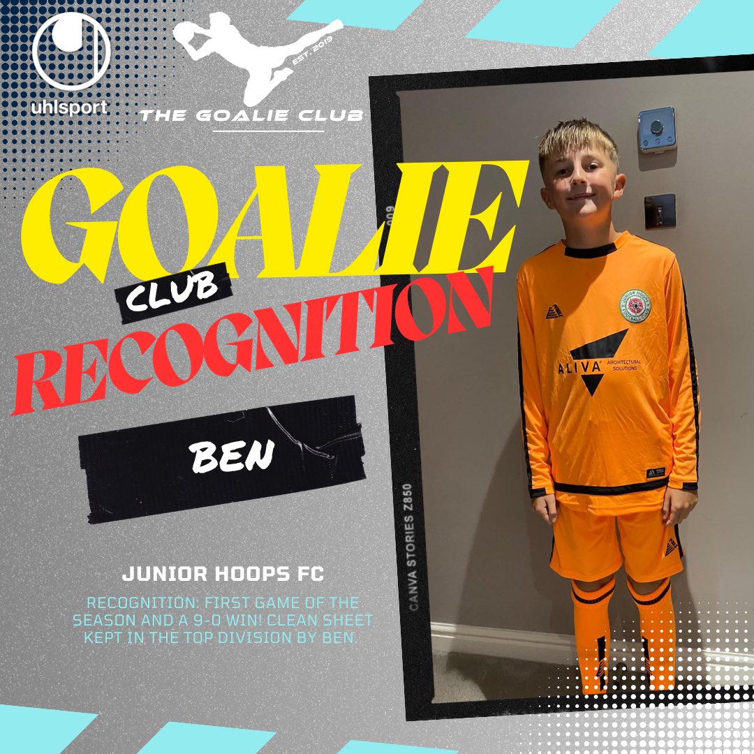 ClubGoalie's tweet photo. ⚽️ Weekend round up 09/10-09-23 ⚽️

Well done to Jared, Josh, Alfie and Ben on picking up your first wins of the season this weekend! Some fantastic achievements of new captaincy, clean sheets and lots of saves and some in the top league or at a new team! 

@uhlsportUK https://t.co/geUo8JndcL