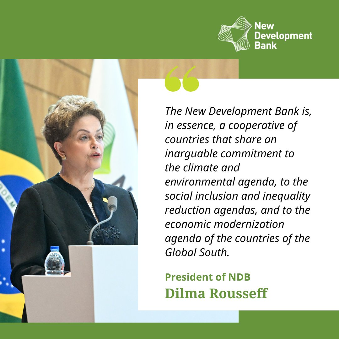 🌍It is the International Day for #SouthSouthCooperation. NDB aims to expand its global outreach as a platform that practices true multilateralism, promoting broader cooperation amongst #EMDCs and the countries of the #GlobalSouth to achieve the #GlobalGoals.