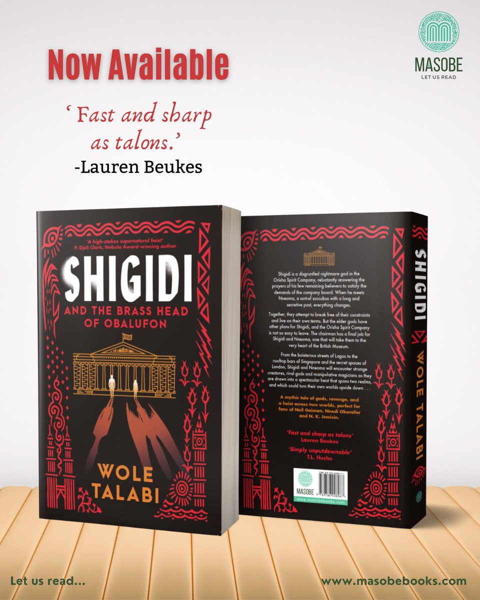 Shigidi and the Brass Head of Obalufon is now available from Masobebooks.com, Medplus Pharmacy outlets, and leading stores in Nigeria and across West Africa. #Shigidi #WoleTalabi #SpeculativeFiction #MasobeBooks #NewReleases #LetUsRead