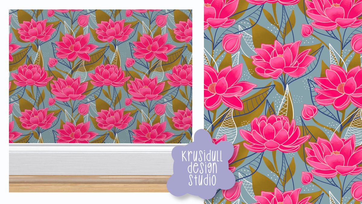 It's time for another #spoonflowerchallenge . This time they pair up with Creative Studio Collective. ❤️ The challenge is called 'Lake life' .Hope you like it❤️ Voting starts thursday. spoonflower.com/design-challen… #creativestudiocreativebrief #spoonflowerartist #wallpaper