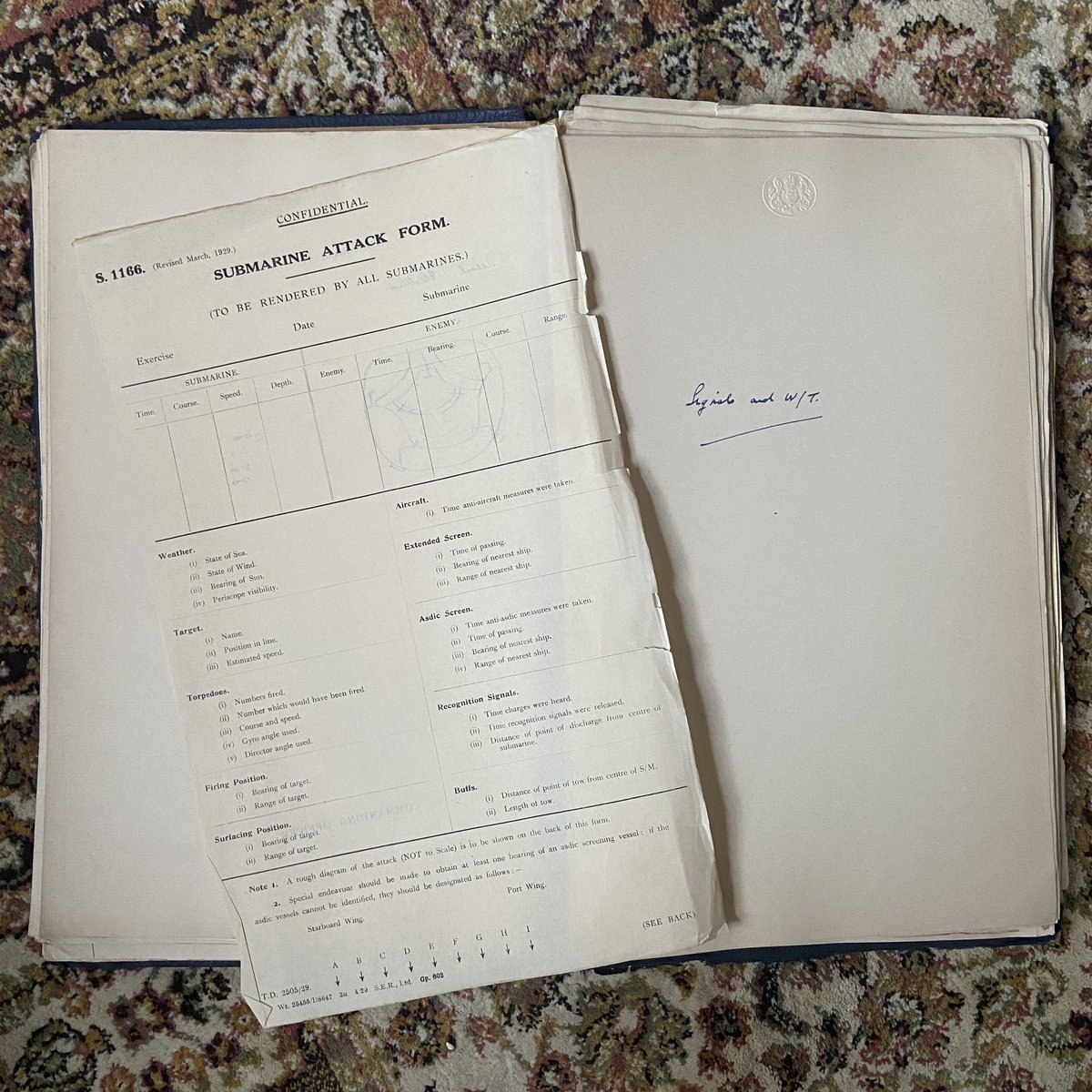 NavalAuthor's tweet photo. If you have ever wondered what the criteria was for completing a #WW2 Royal Navy submarine attack form… here you go. https://t.co/RkezrXDrjo