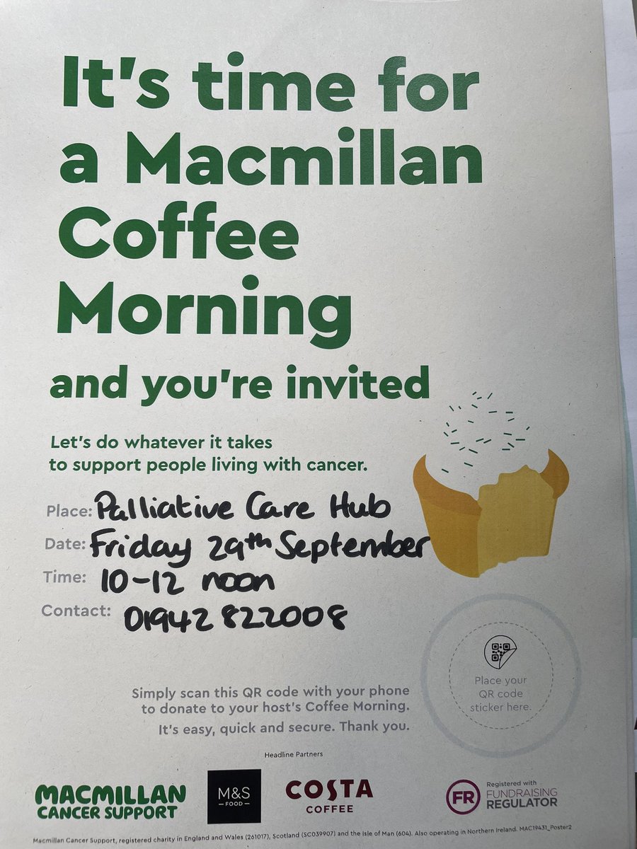 Come and visit our new hub whilst enjoying a drink and some cake in aid of Macmillan 💚 <a href="/WWLNHS/">WWL NHS</a> <a href="/macmillancancer/">Macmillan Cancer Support</a>