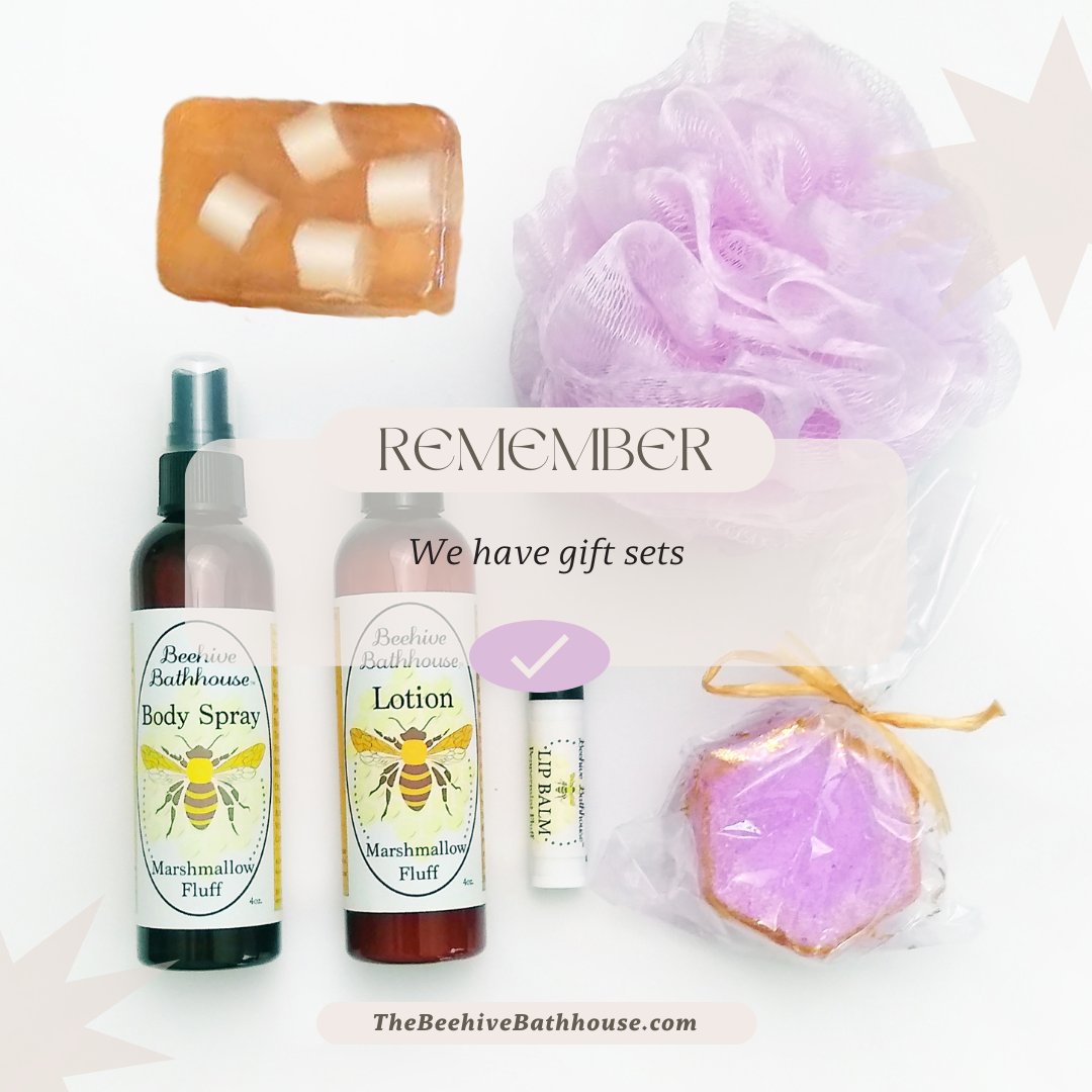 Our women's gift set makes the perfect surprise or selfcare kit!

#TheBeehiveBathhouse
#womensgifts
#selfcare