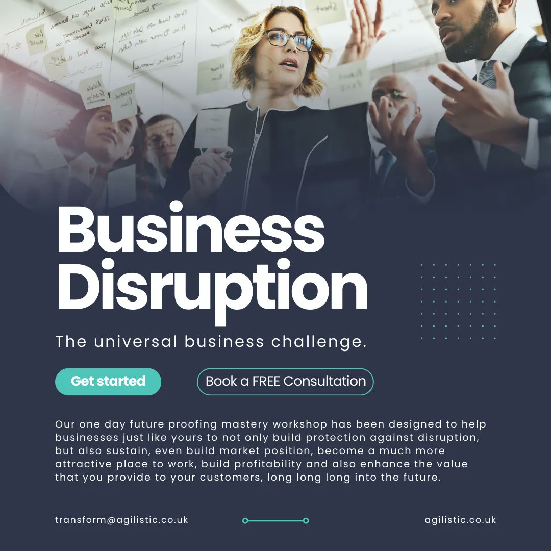 Unleash your organisation's potential with our 1 day Future-Proofing Mastery Workshop! Secure against disruption, whilst providing lasting value to your customers. Join us for a brighter business future!☑️ 
Speak to us to find out more - buff.ly/45IgvGv 
#BusinessMastery