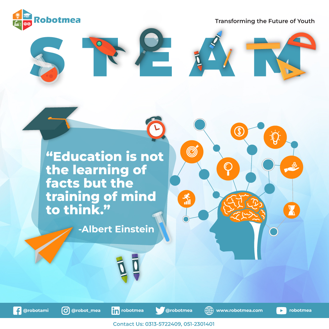 It is the art of nurturing the mind to think critically, creatively, and independently. It equips individuals with the intellectual tools to explore, question, and innovate, fostering a lifelong journey of discovery and growth. #Steam #education #Pakistan