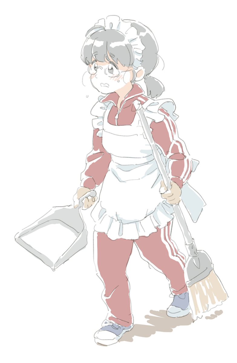「ジャージメイドが流行っているということなので何の脈略もなく #アニマルガールコス」|みつもとのイラスト