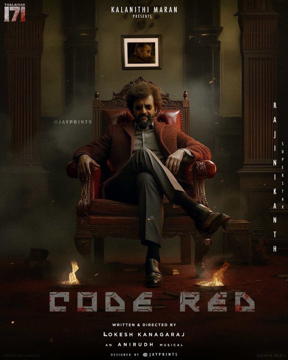 🚨 'Code Red': A title as intriguing as Thalaivar @rajinikanth new look in Thalaivar 171! Why 'Code Red'? The title was artfully chosen by AI, inspired by the genius of @Dir_Lokesh movies. @sunpictures @anirudhofficial @MrRathna #Thalaivar #Thalaivar171 #ThalaivarForLife 🔥