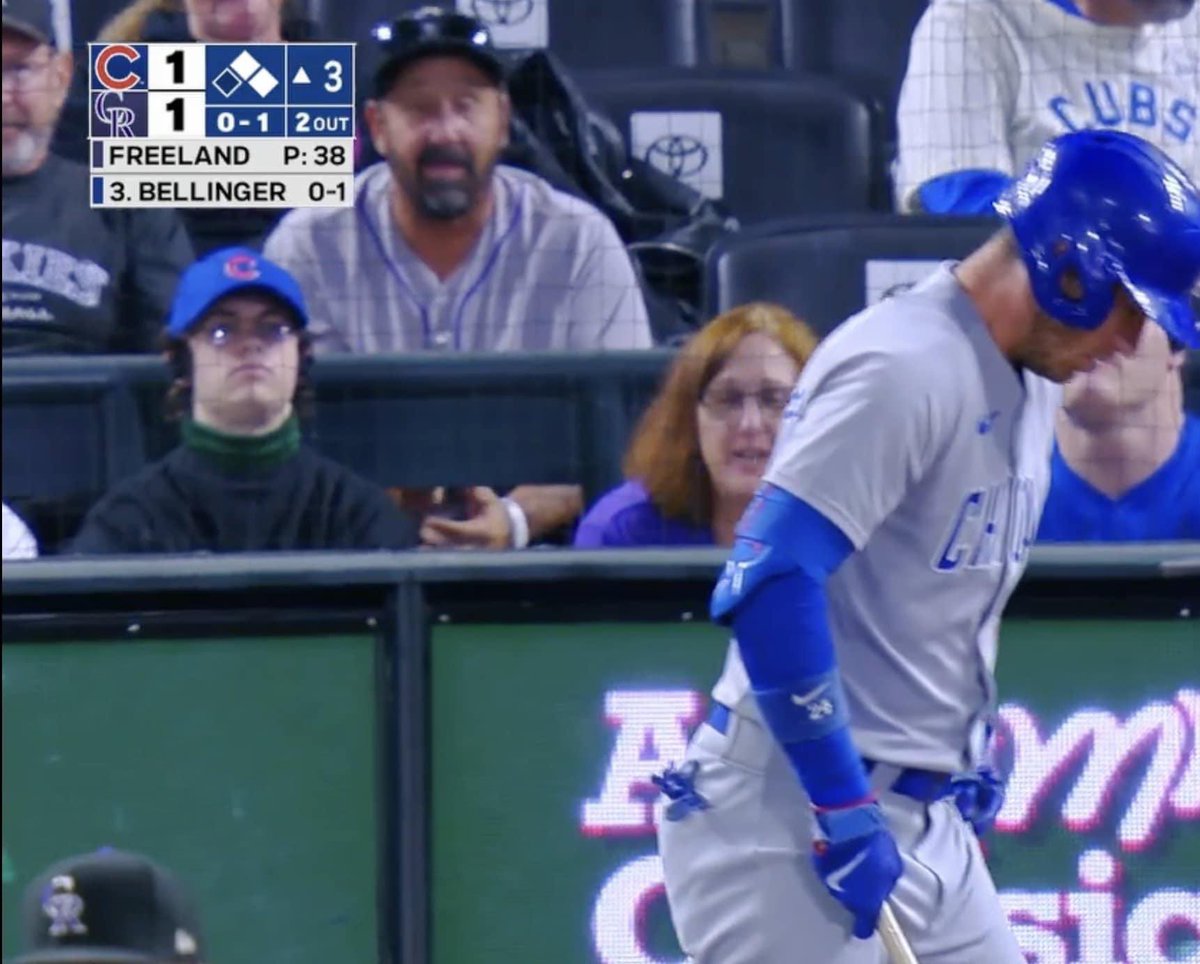nut_history's tweet photo. A Colorado fan dressed as Steve Bartman during the Cubs/Rockies game.  Thoughts? https://t.co/oSgsme6dqr