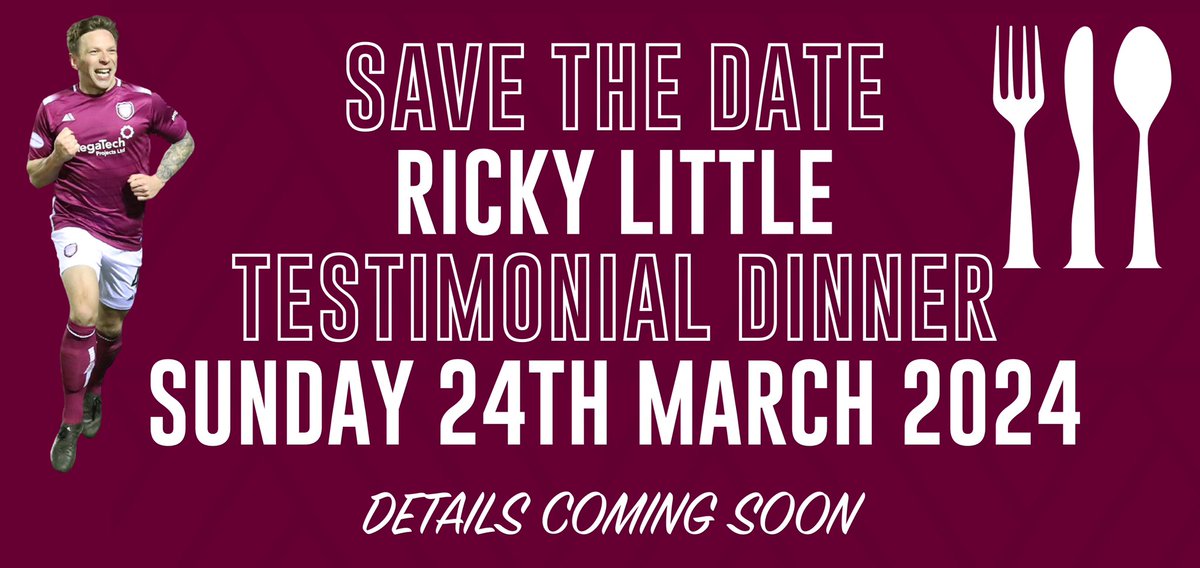 ⏰ 📅 SAVE THE DATE

Ricky Little Testimonial Dinner

Sunday 24th March 2024

Details coming soon…..
