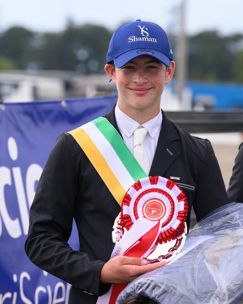 Congratulations to Matthew Love &amp; DSL Allegra winner of the Yeomanstown Stud EI110 (J) National Championships at Kilguilkey. Matthew is an accomplished young rider and has also ridden a winner as an amateur jockey &amp; is a grandson of Irish Grand National winning Trainer Dot Love.