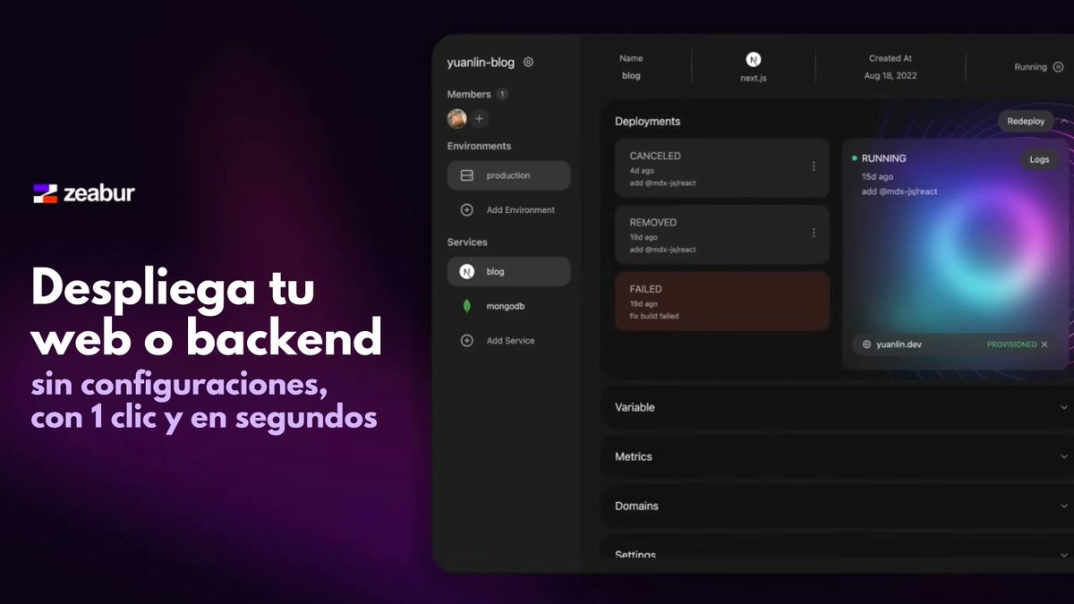 midudev's tweet photo. ¡Este recurso para desplegar tus apps es MAGIA!

Hosting de cualquier proyecto en 1 clic:
- Compatible con cualquier lenguaje y framework
- Sin necesidad de usar Dockerfile
- Prueba con 1 proyecto gratis
- SIN tarjeta de crédito

→ https://t.co/XDxZUcgMIC https://t.co/Yg3d2eQHLF