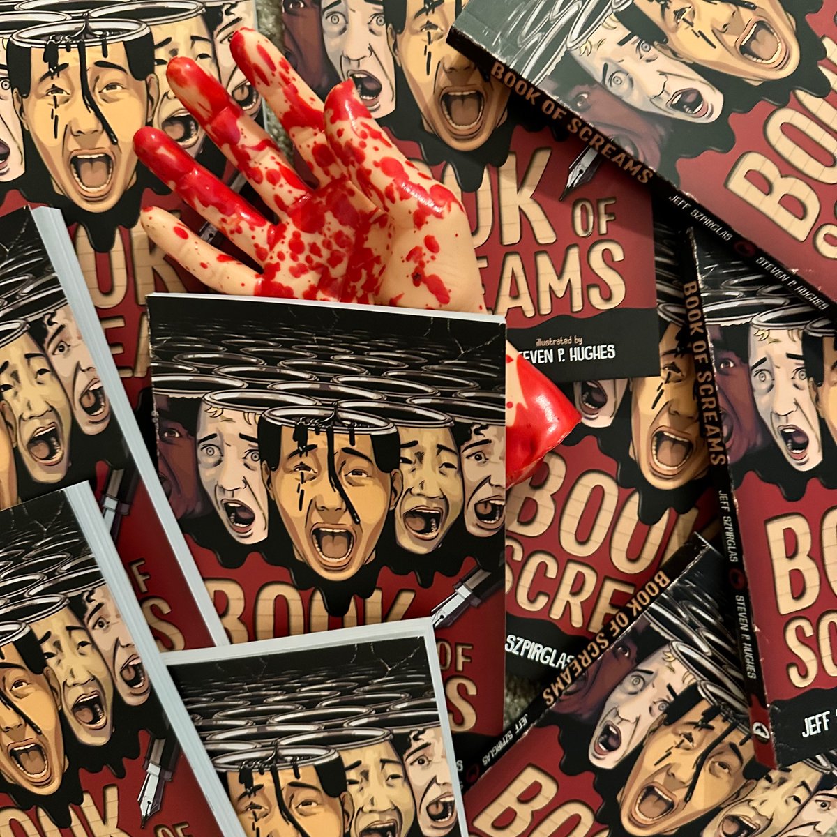 Happy #bookbirthday to #bookofscreams from <a href="/orcabook/">Orca Book Publishers</a> <a href="/_StevenHughes/">Steven P Hughes</a> and at least one Jeff - buy your copy before SEVERED HAND comes to GET YOU! #middlegrade #middlegradebooks #horror #horrorbooks #newbook