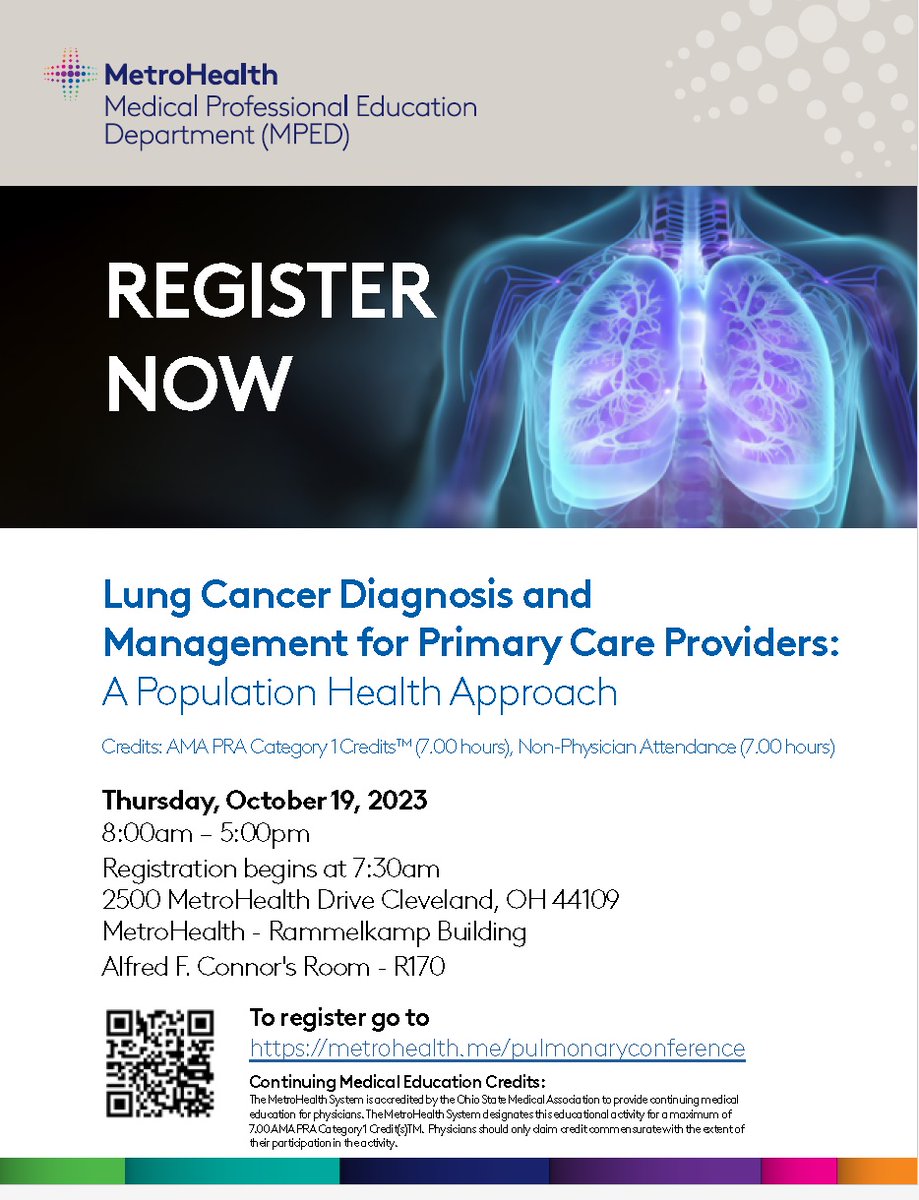 Register now for this CME/CEU-accredited symposium on Lung Cancer Diagnosis and Management for Primary Care Physicians.

metrohealth.org/events/pulmona…