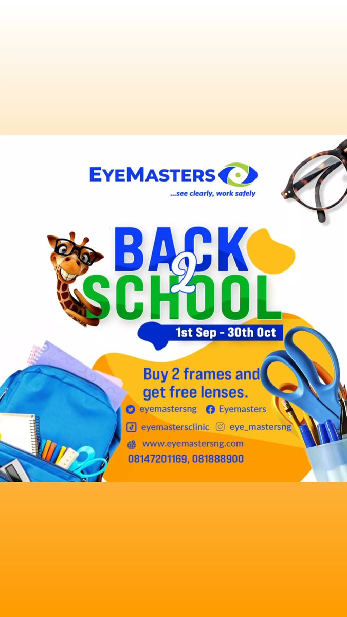 eyemastersltd's tweet photo. 📚👓 Get ready for a brighter future with EyeMasters Eye Clinic! Our back-to-school promo is in full swing until October. Ensure your child's vision is crystal clear for the upcoming school year. Book an appointment today and enjoy special discounts on eye exams and eyewear. https://t.co/gjIIDzSaoO