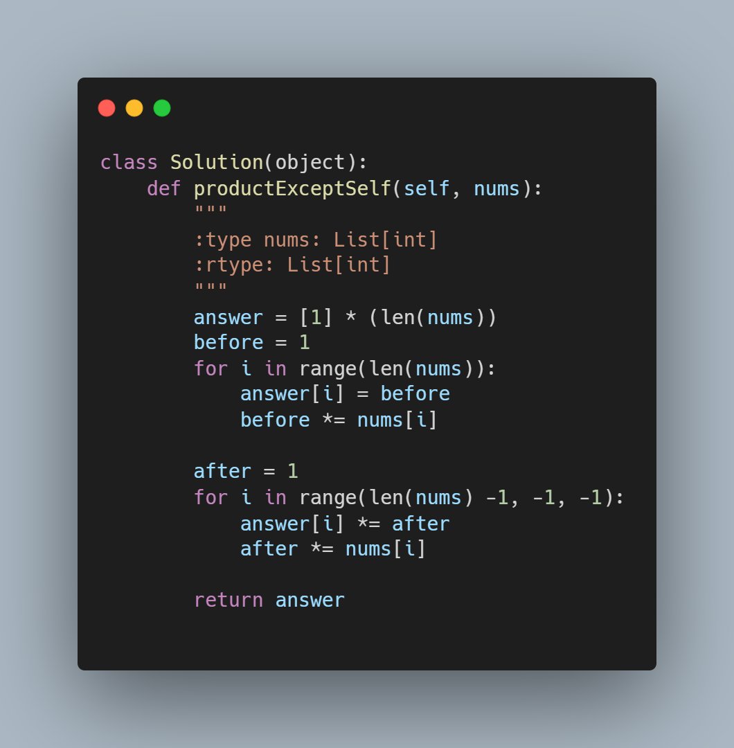 _JosiahAdesola's tweet image. It&apos;s Day 4
This is Leetcode problem 238: lnkd.in/dCPns844

The approach is quite not straightforward as the problem seem to be.
#50daysofLeetcode #DSA #Python