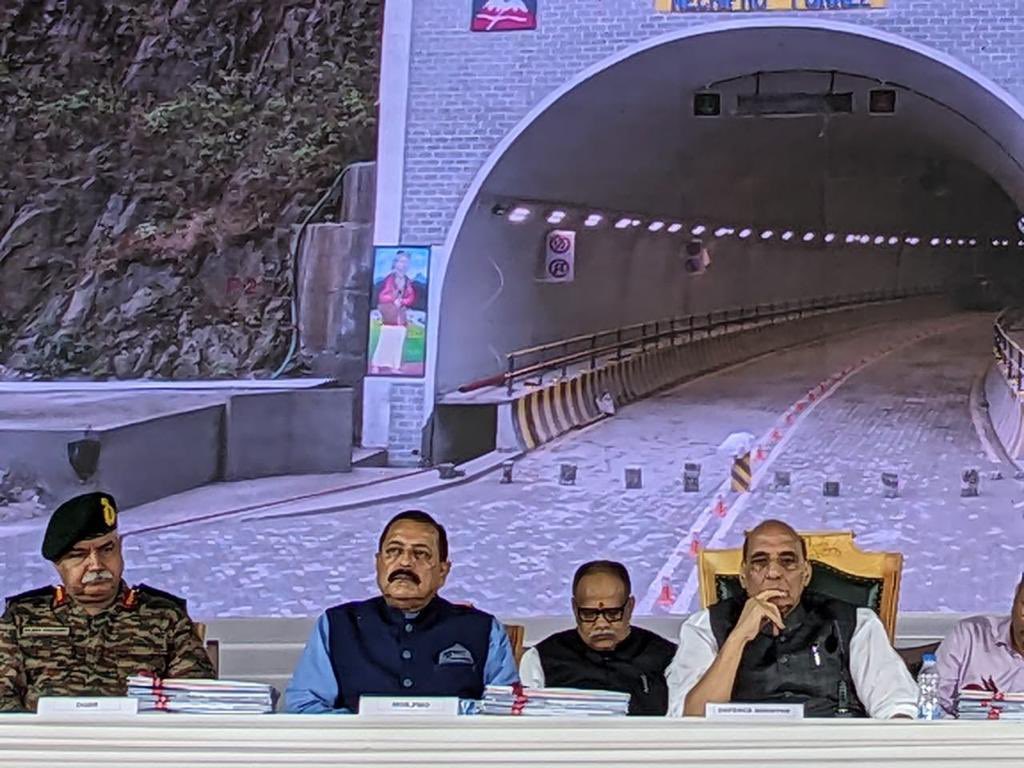 PemaKhanduBJP's tweet photo. Inauguration of Nechiphu tunnel on Balipara-Charduar-Tawang road in West Kameng by Hon Defence Min Shri @rajnathsingh Ji further strengthens our border infrastructure. The tunnel will facilitate swift movement of troops and civilians.

1/2 https://t.co/DKfHJdeQwL