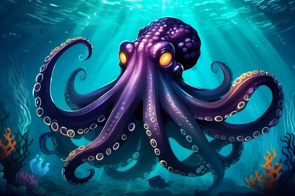 MamaRave1's tweet photo. Check out this mind-blowing AI-generated pic of an octopus! ๐๐ฅ Prepare to be amazed by the incredible detail and vibrant colors! ๐จ๐คฉ #AIart #OctopusMagic #CreativityUnleashed #DigitalMasterpiece #Tentacles https://t.co/GQ2VLO2RPu