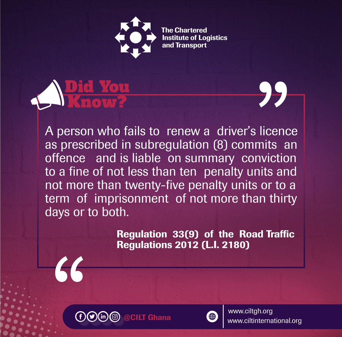 Ghana's Road Traffic Regulations,  2012 (L.I 2180) Awareness Series 4