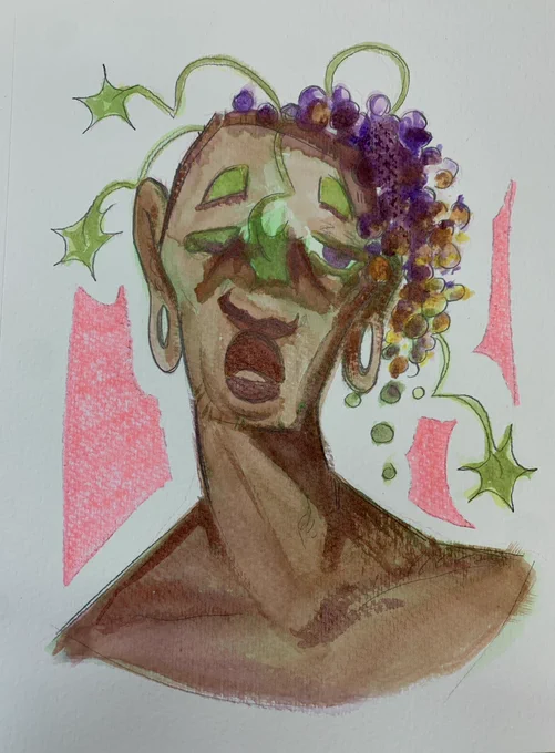 Watercolor thingy with Tinto for art  #ocart 